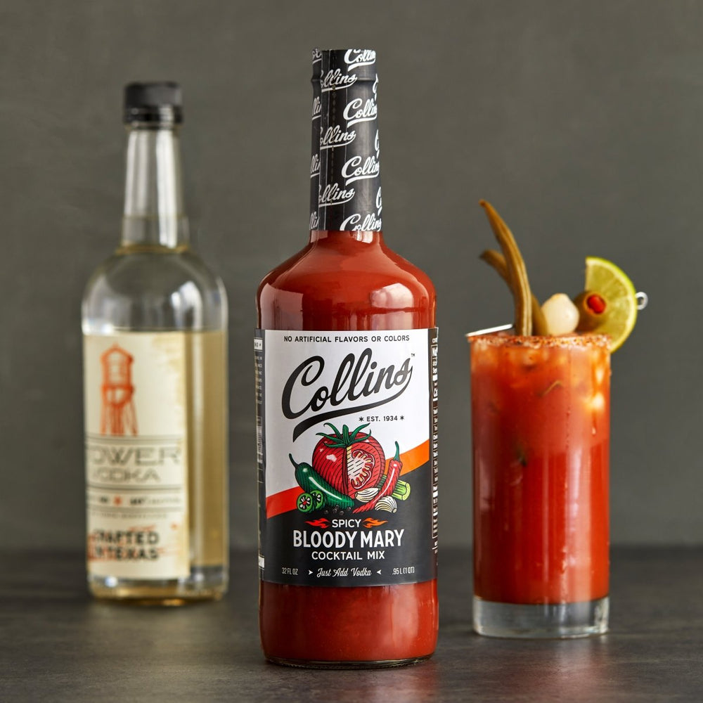 Collins Spicy Bloody Mary Mix, 32 oz - Set of 6 - lily & onyx