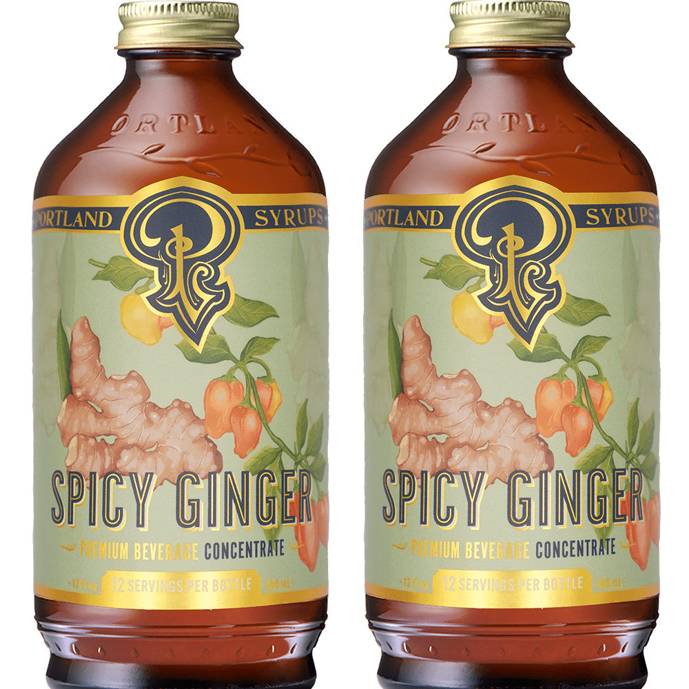 Portland Syrups Spicy Ginger Syrup, 2 Pack - lily & onyx