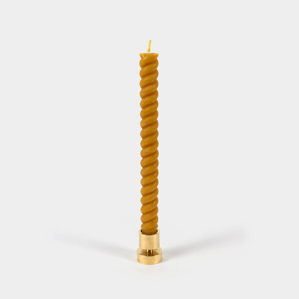 Spiral Beeswax Candles, Natural - 2 Pack