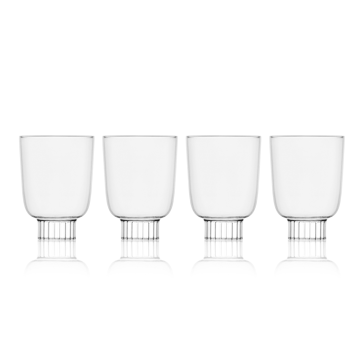 SPREZZ Handblown Modern Stemless Wine Glasses - Set of 4 | Colored Borosilicate Glassware