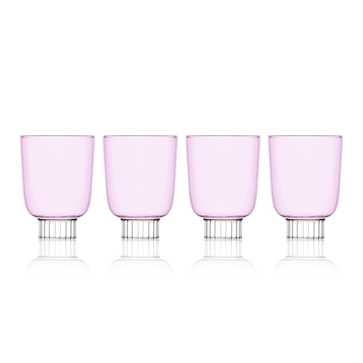 SPREZZ Handblown Modern Stemless Wine Glasses - Set of 4 | Colored Borosilicate Glassware