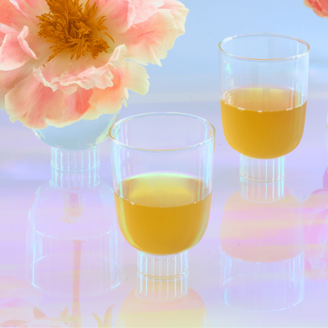 SPREZZ Handblown Modern Stemless Wine Glasses - Set of 4 | Colored Borosilicate Glassware