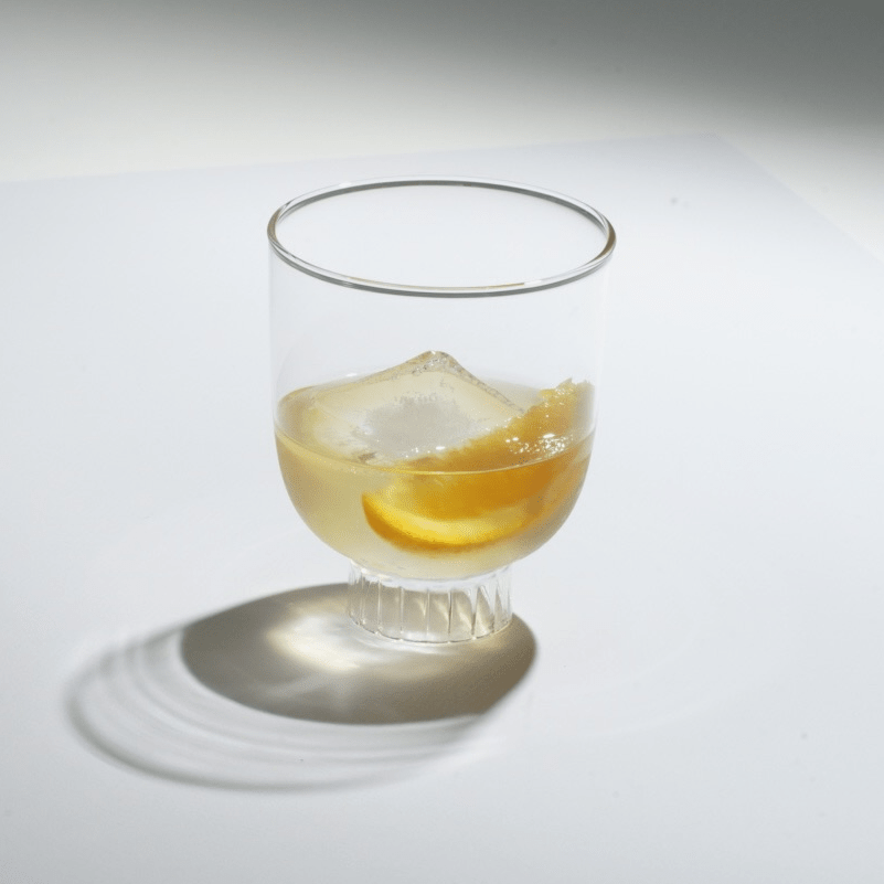 SPREZZ Stemless Goblet Cocktail Glasses - Set of 4 | Handblown Borosilicate Clear Drinkware