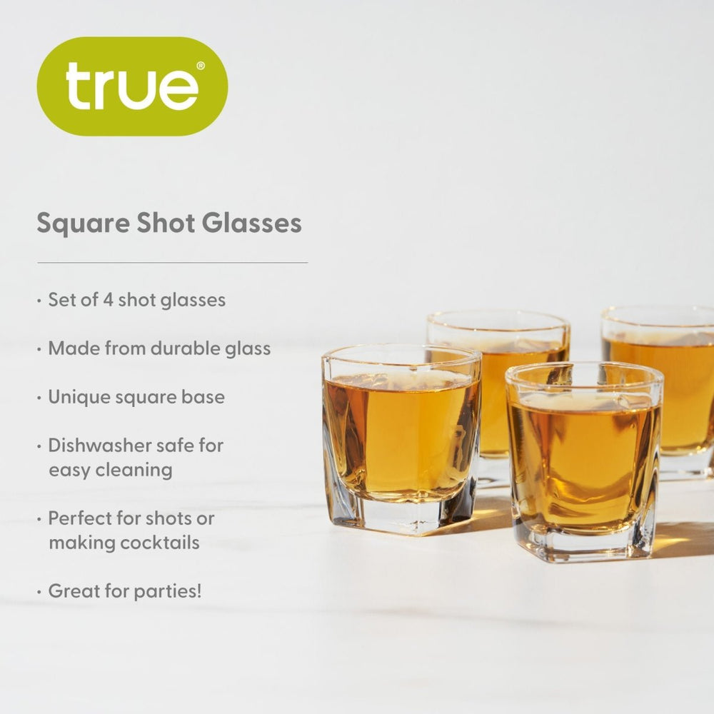 
                      
                        True Square 1.5 oz Shot Glasses, Set of 4 - lily & onyx
                      
                    