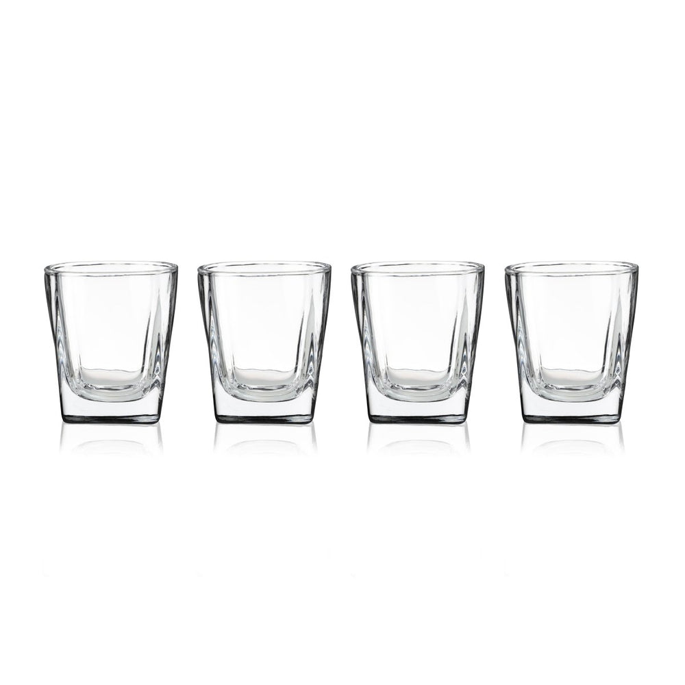 True Square 1.5 oz Shot Glasses, Set of 4 - lily & onyx