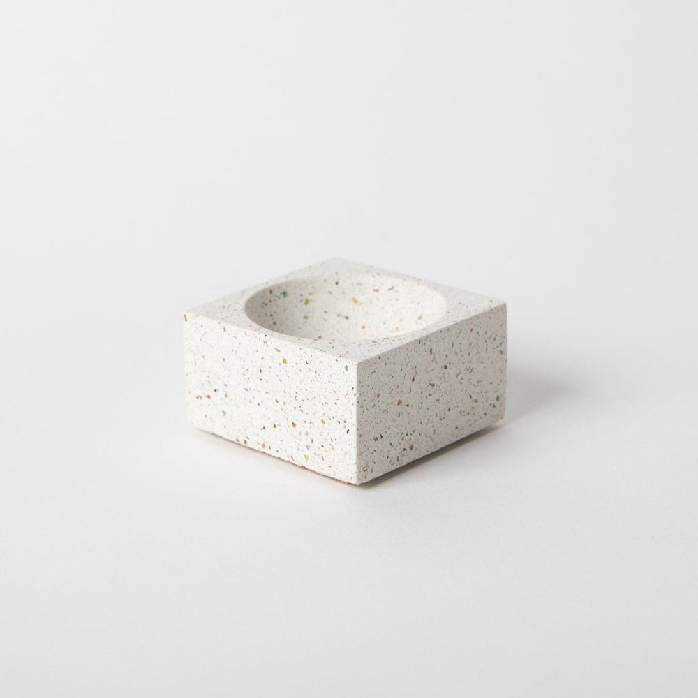 Pretti.Cool Square Incense Holder | White Terrazzo - lily & onyx