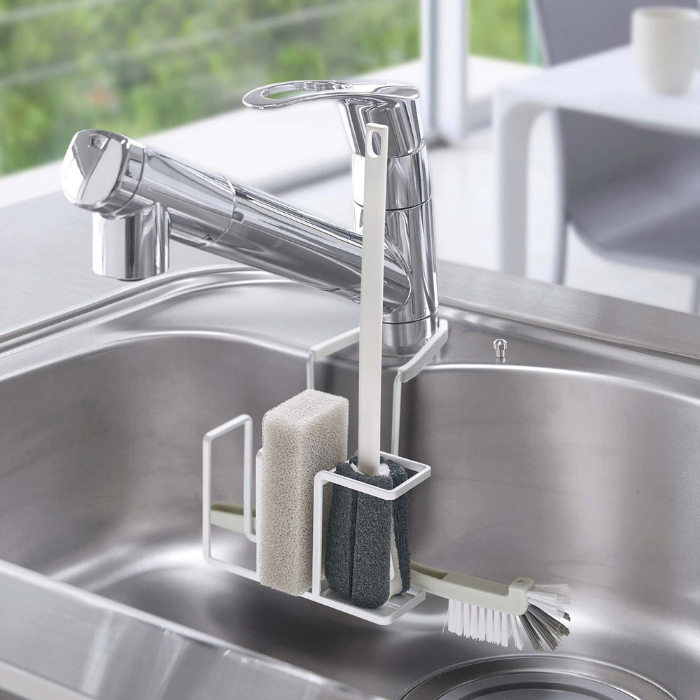 Faucet-Hanging Sponge & Brush Holder - Steel