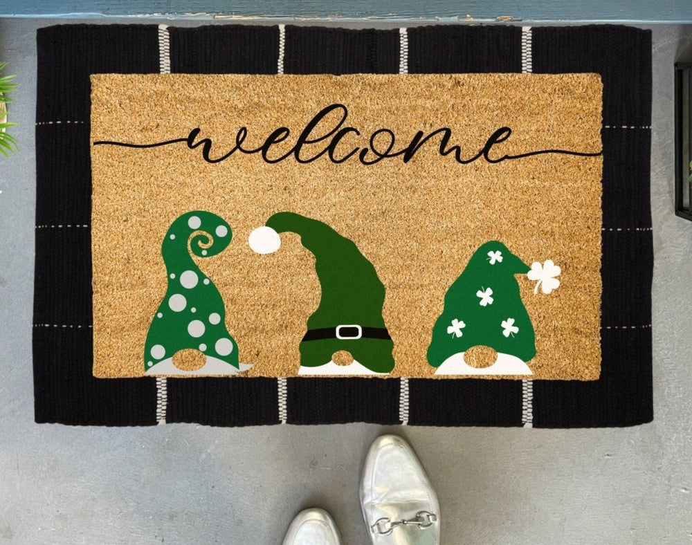 
                      
                        Nickel Designs Custom Doormats St. Patrick's Day Gnomes Door Mat - lily & onyx
                      
                    