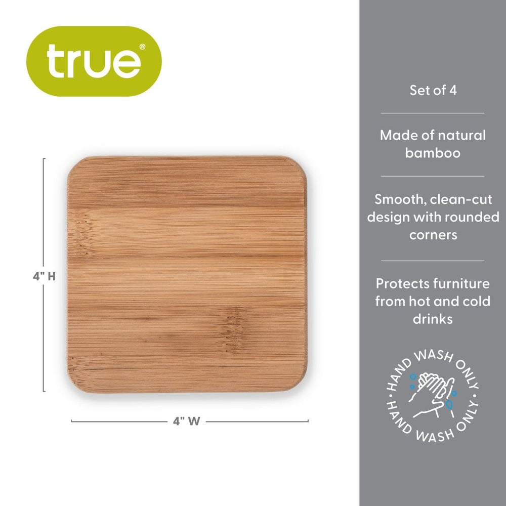
                      
                        TRUE Stack Natural Bamboo Coasters, Set of 4 - lily & onyx
                      
                    