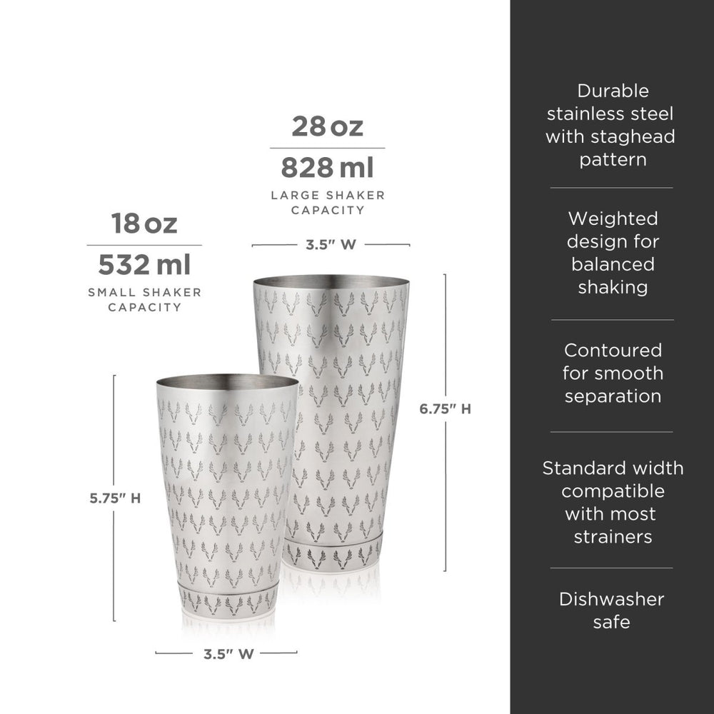 
                      
                        Viski Staghead Shaker Tin Set - lily & onyx
                      
                    