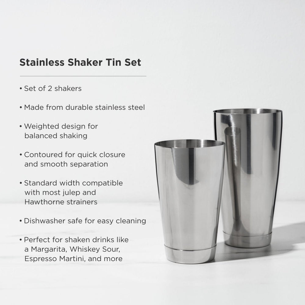 
                      
                        Viski Stainless Steel Boston Shaker Tin Set - lily & onyx
                      
                    