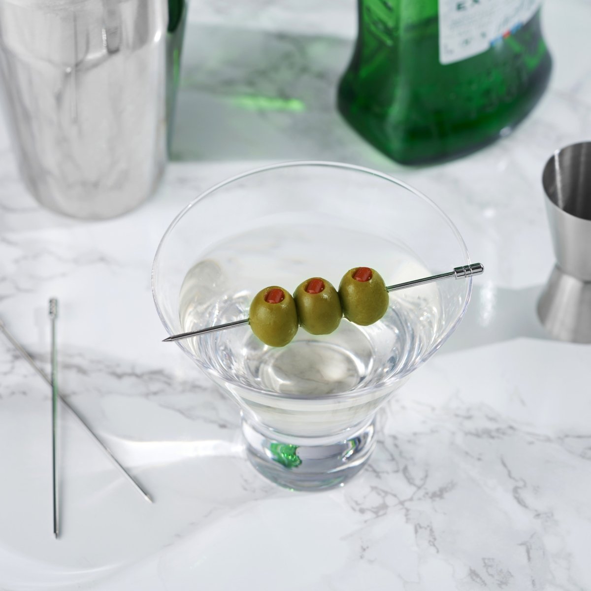 True Stainless Steel Cocktail Picks, Set of 10 - lily & onyx
