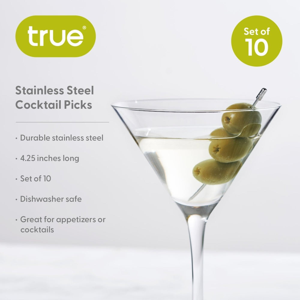 
                      
                        True Stainless Steel Cocktail Picks, Set of 10 - lily & onyx
                      
                    