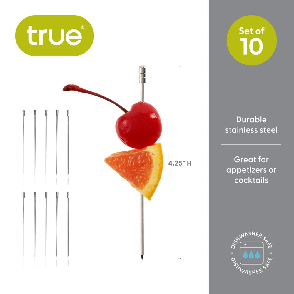 
                      
                        True Stainless Steel Cocktail Picks, Set of 10 - lily & onyx
                      
                    