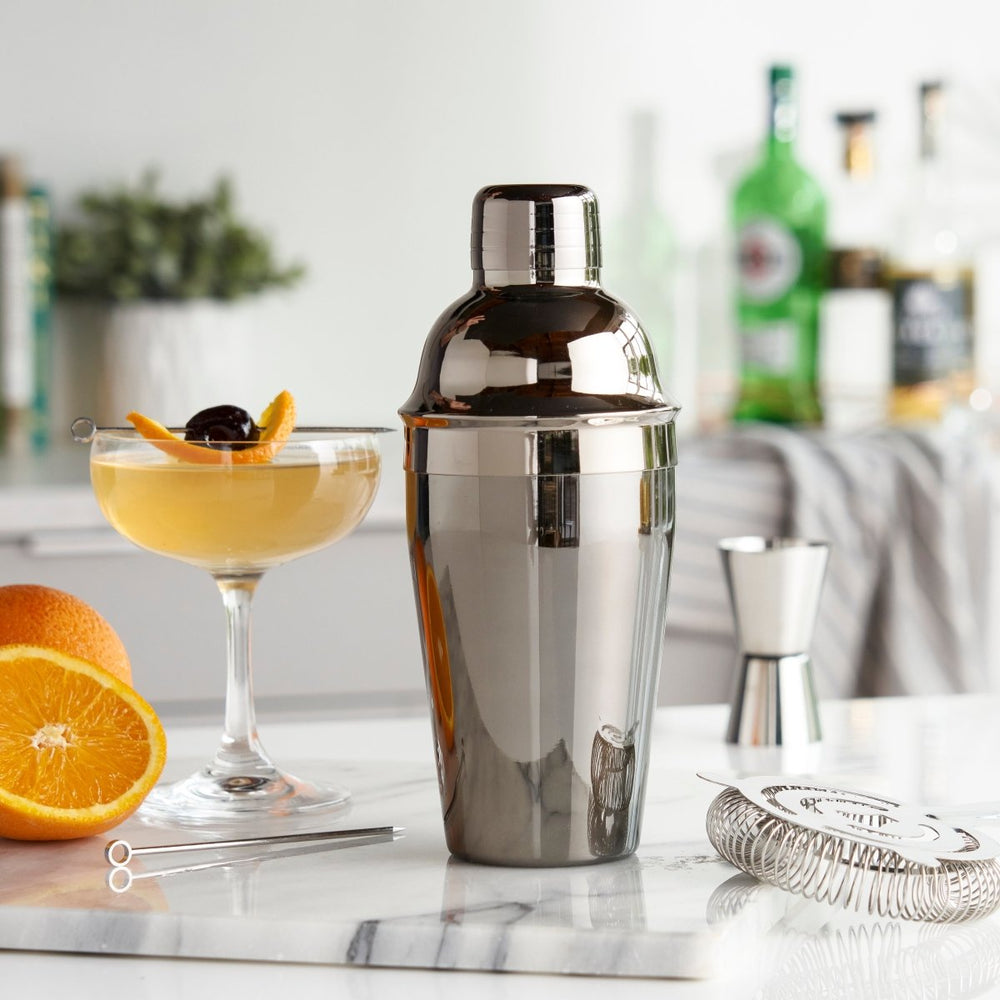 True Stainless Steel Cocktail Shaker, Gunmetal - lily & onyx