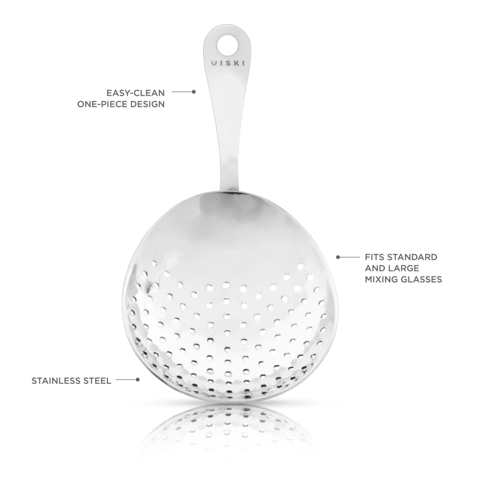 
                      
                        Viski Stainless Steel Julep Strainer - lily & onyx
                      
                    