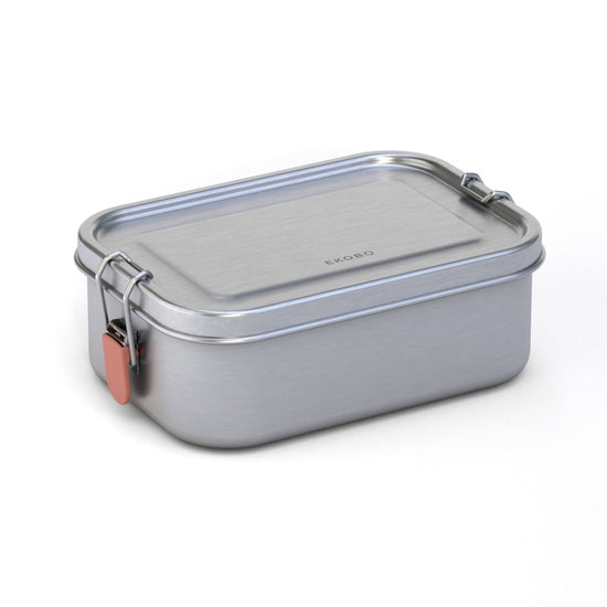 EKOBO Stainless Steel Lunch Box with Heat Safe Insert - Terracotta - lily & onyx