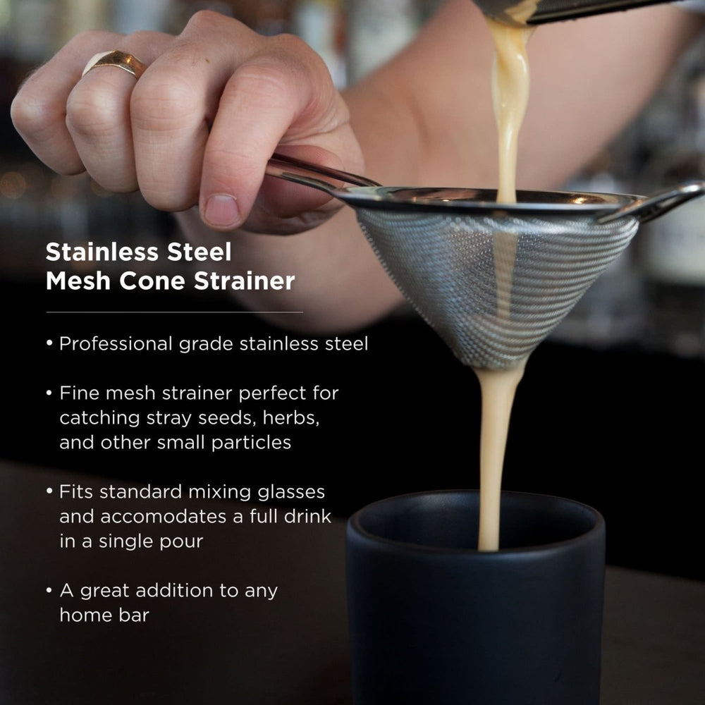 
                      
                        Viski Stainless Steel Mesh Cone Strainer - lily & onyx
                      
                    