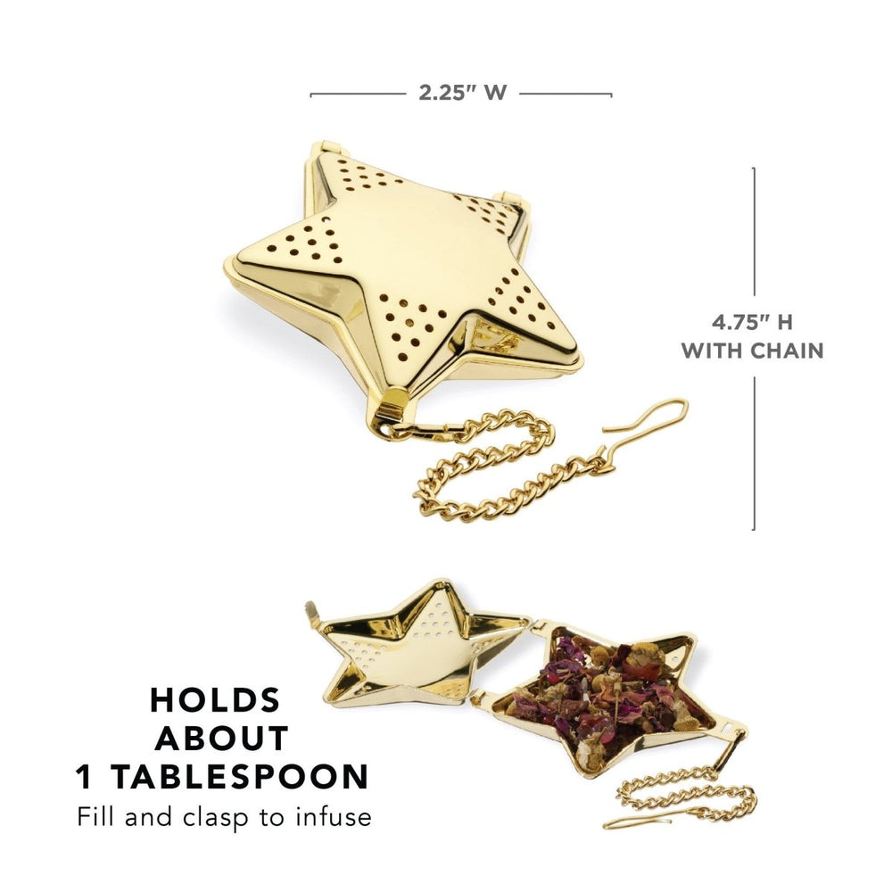 
                      
                        Pinky Up Tea Star Shaped Tea Infuser, Gold - lily & onyx
                      
                    