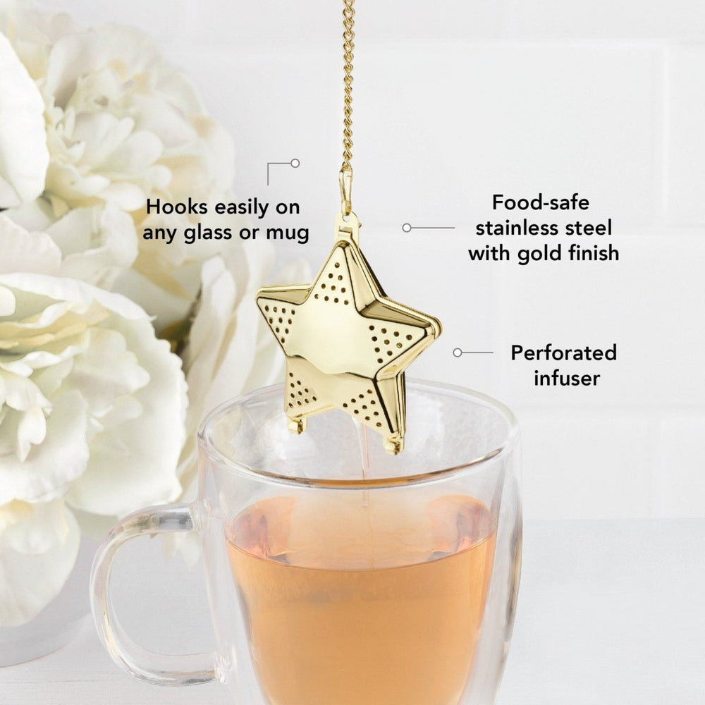 
                      
                        Pinky Up Tea Star Shaped Tea Infuser, Gold - lily & onyx
                      
                    