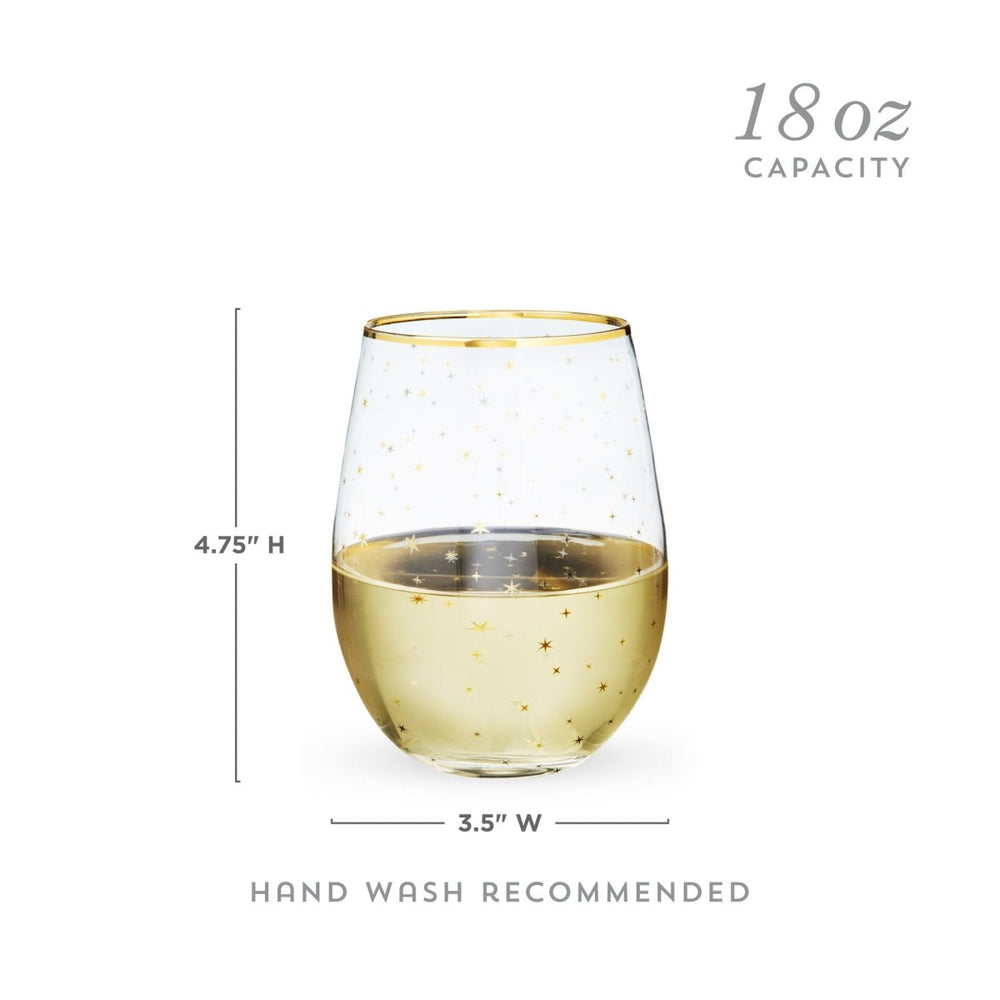 
                      
                        Twine Living Starlight Stemless Wine Glasses, Set of 2 - lily & onyx
                      
                    