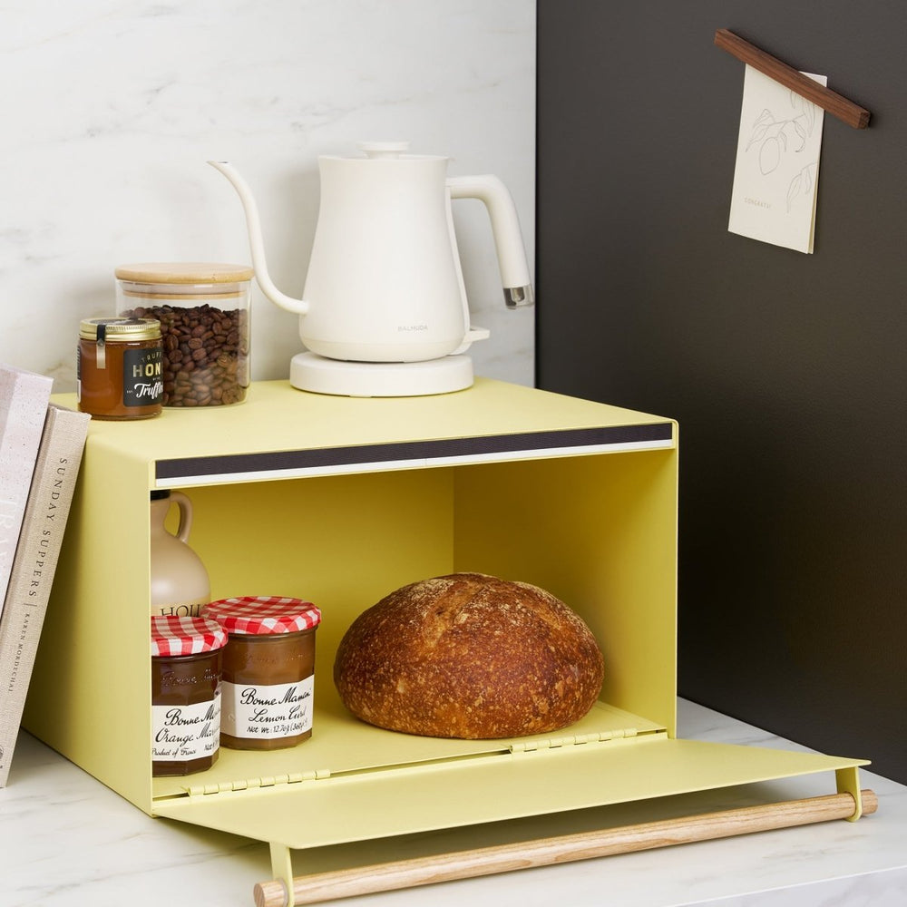 
                      
                        Yamazaki Home Steel Bread Box with Wood Handle - Yellow Pear - lily & onyx
                      
                    