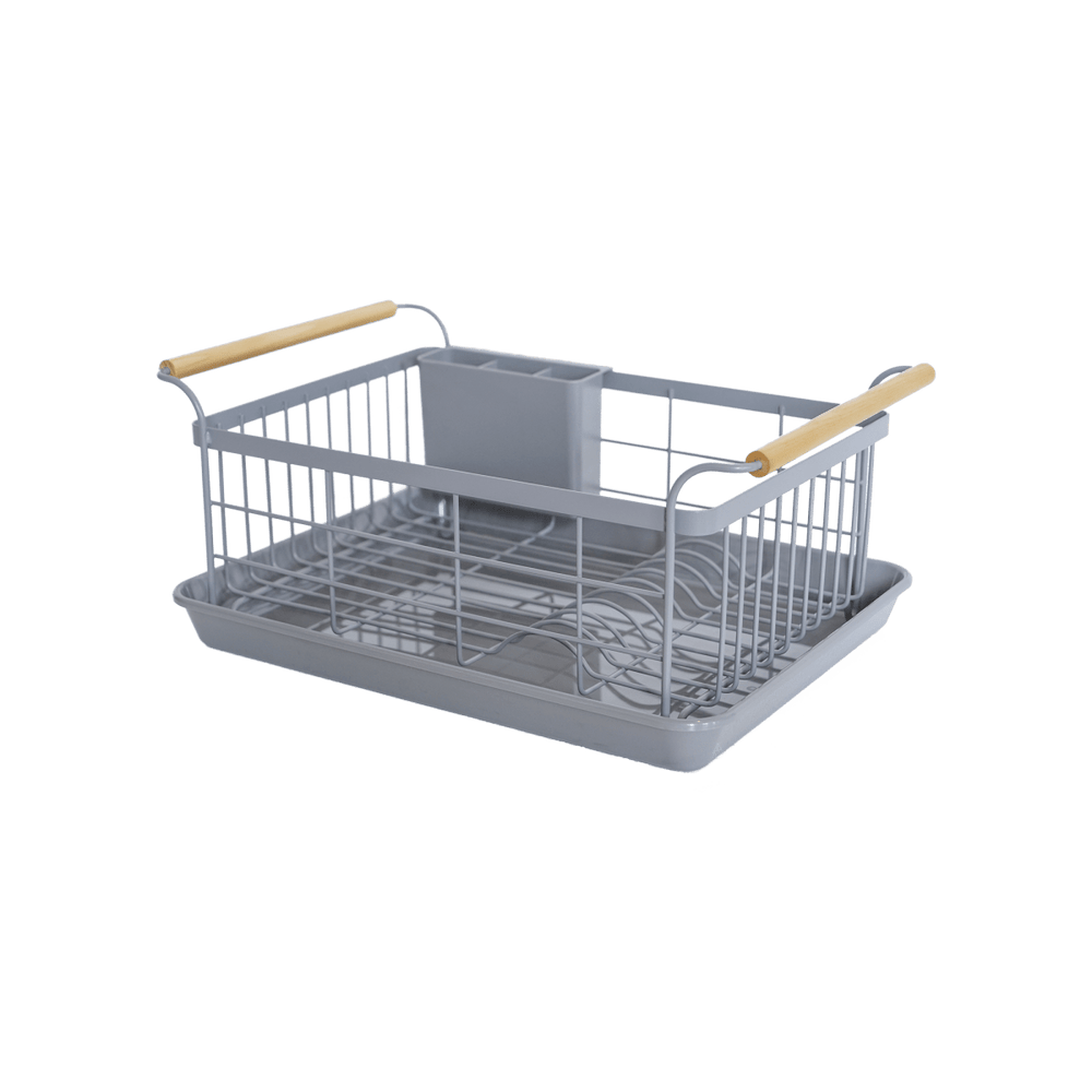 
                      
                        Yamazaki Home Steel Dish Rack with Wood Handles - lily & onyx
                      
                    