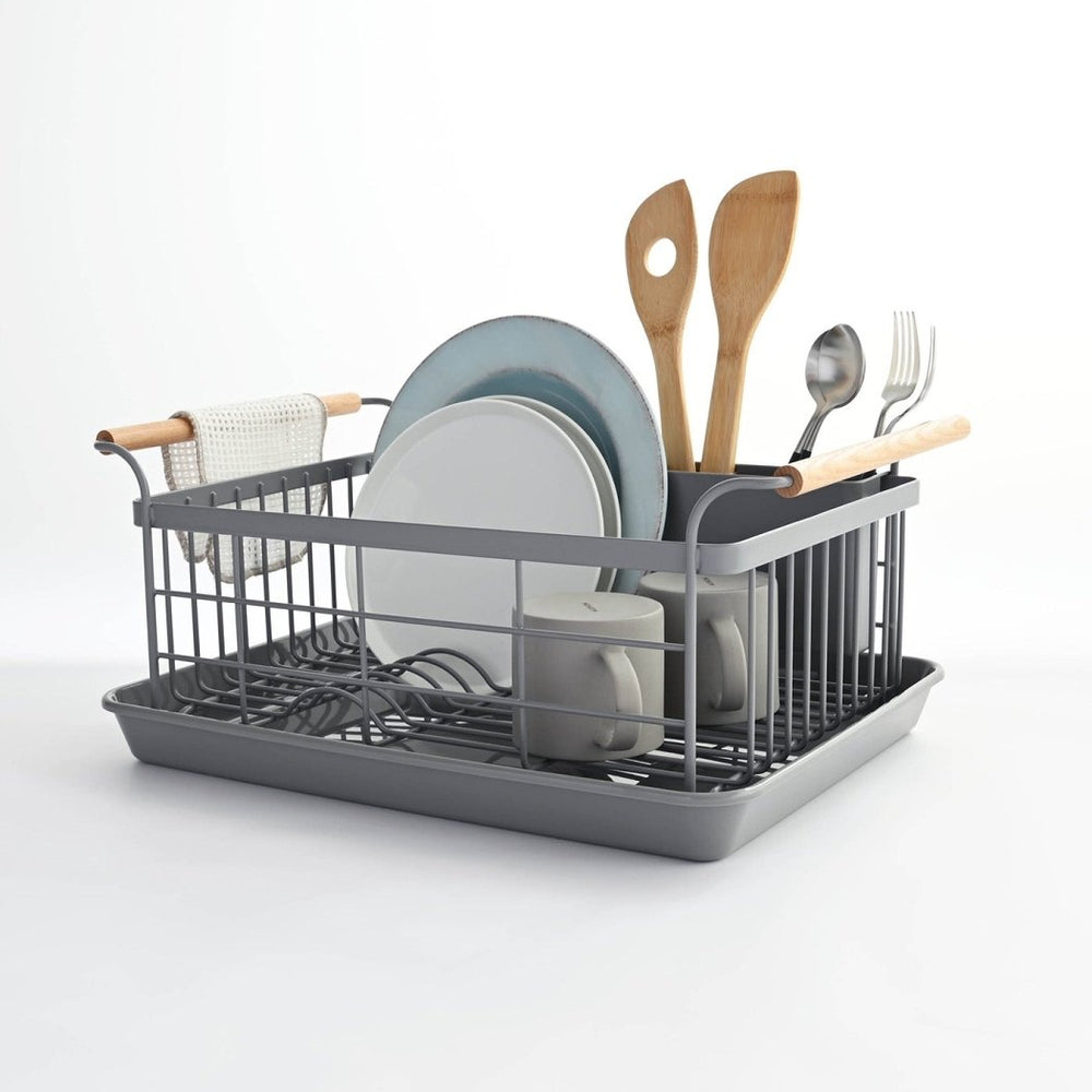 
                      
                        Yamazaki Home Steel Dish Rack with Wood Handles - lily & onyx
                      
                    