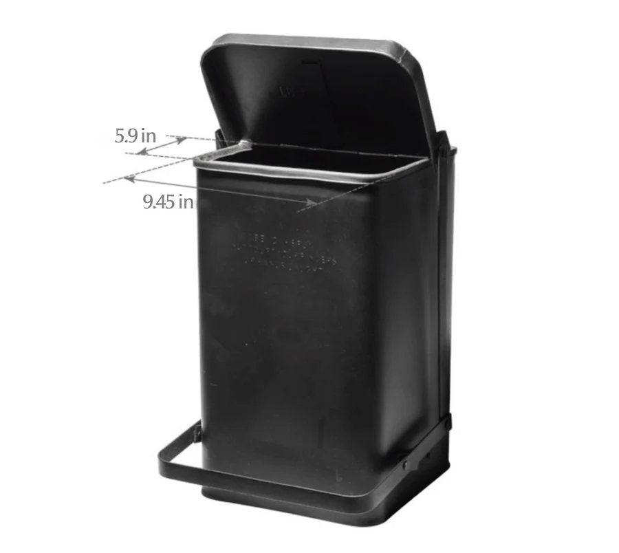 
                      
                        puebco Steel Step Trash Can, Black - lily & onyx
                      
                    