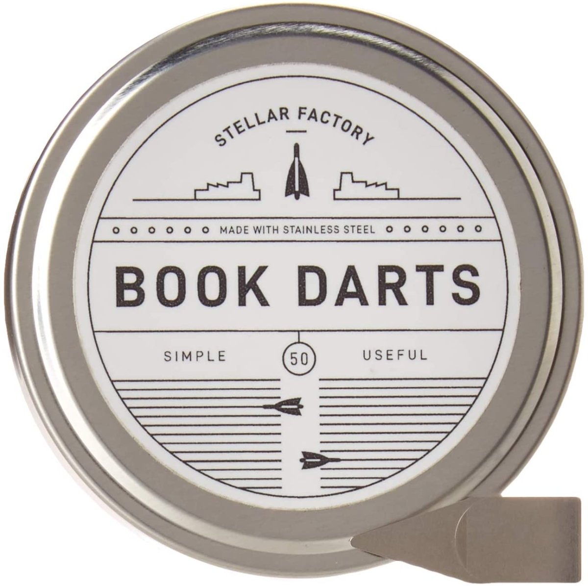 Stellar Factory Book Darts Stainless Steel Line Markers - 50 Pack