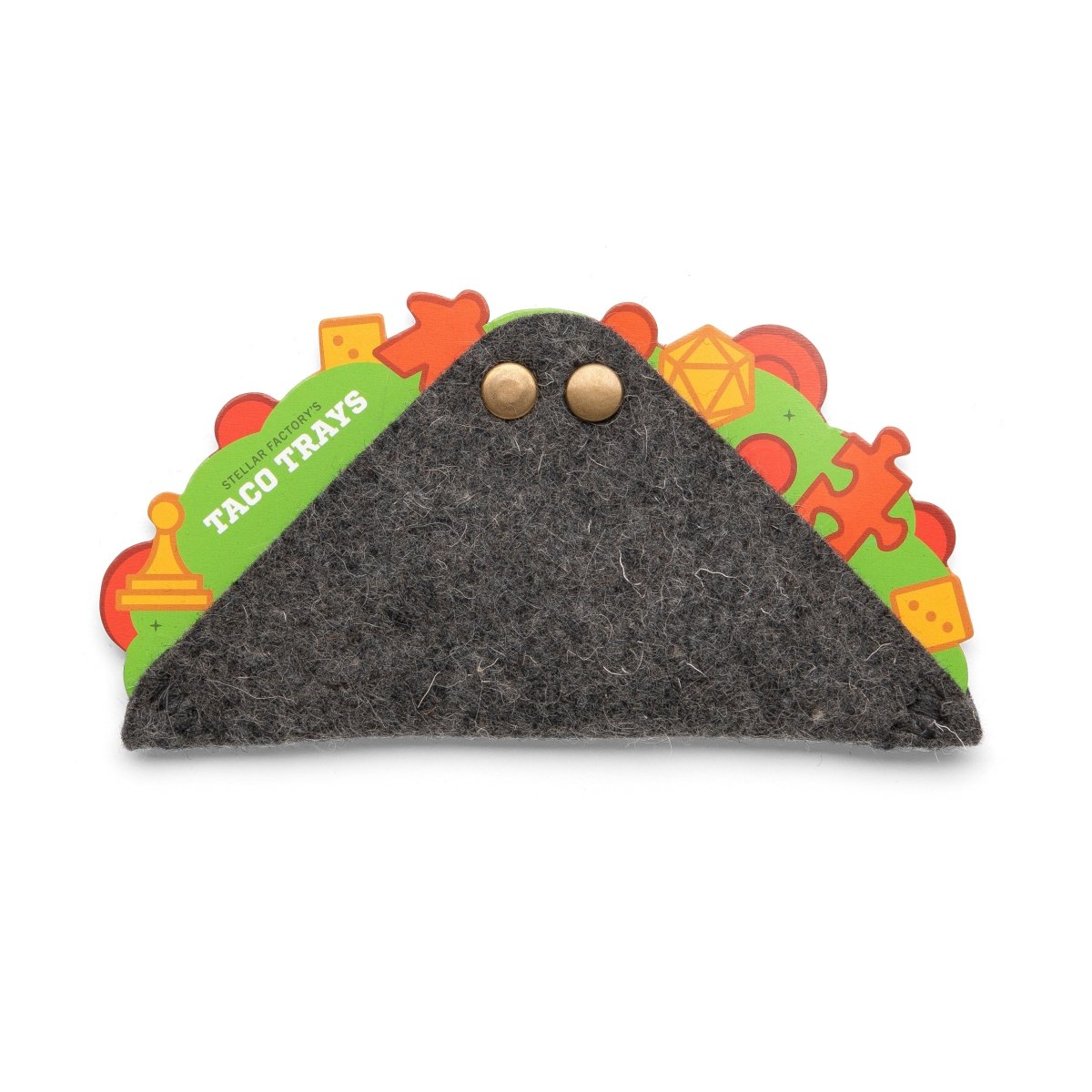 Stellar Factory Collapsible Wool Felt Taco Trays - Portable Game Organizer