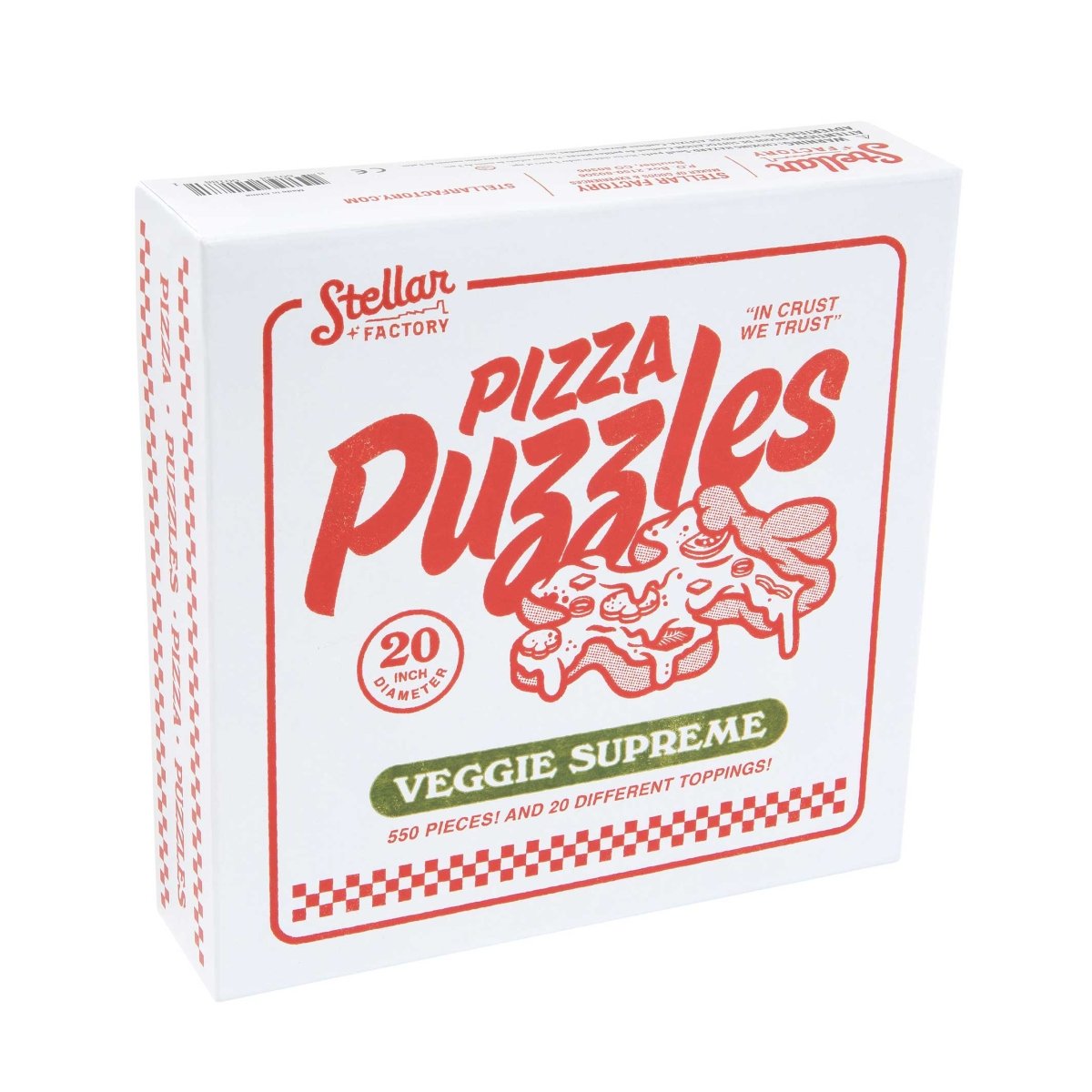 Stellar Factory Pizza Puzzles Veggie Supreme - 550 Piece Circular Jigsaw Puzzle