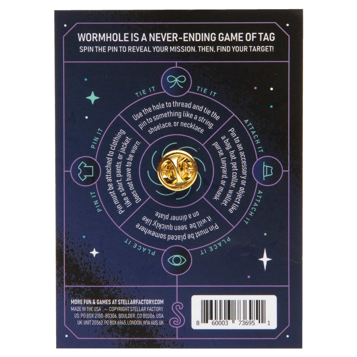 Stellar Factory Wormhole Card Game - Never - Ending Tag Party Game for Groups