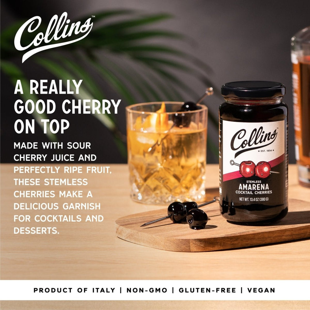
                      
                        Collins Stemless Amarena Cherries, 13.4 oz - lily & onyx
                      
                    