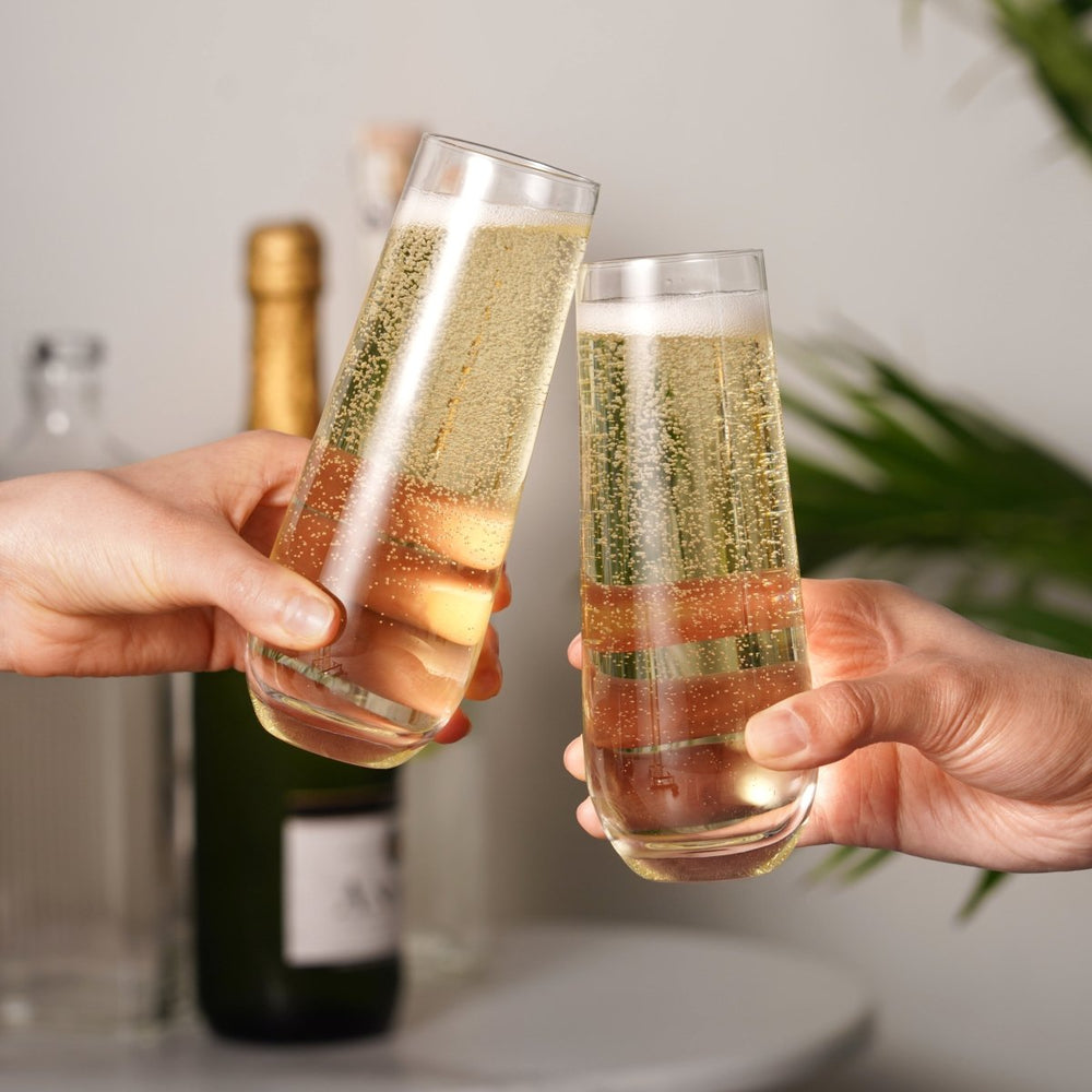 
                      
                        True Stemless Champagne Flutes, Set of 4 - lily & onyx
                      
                    