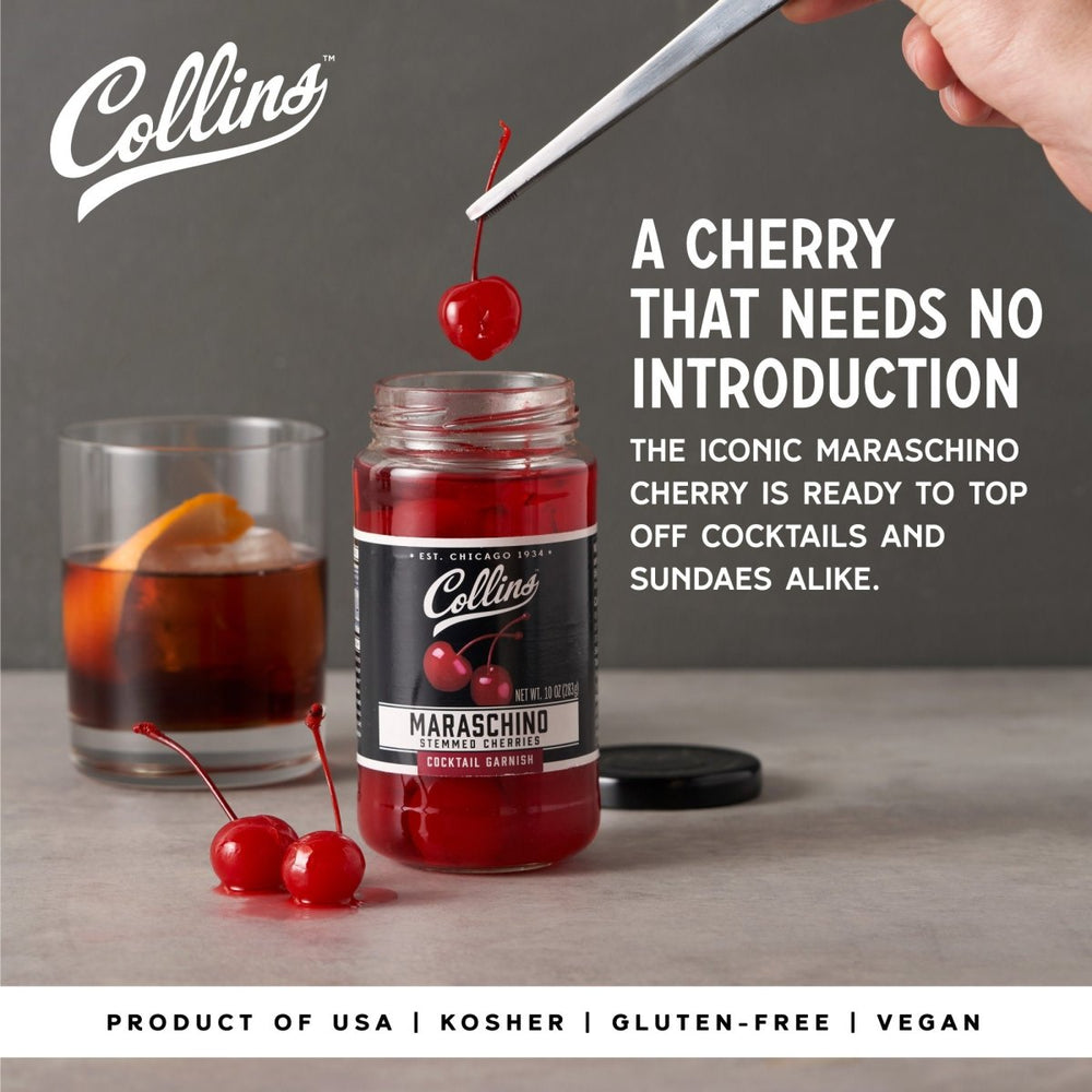 
                      
                        Collins Stemmed Cocktail Cherries, 10 oz - lily & onyx
                      
                    