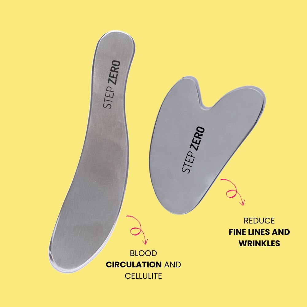 STEP ZERO Stainless Steel Gua Sha Set For Face & Body