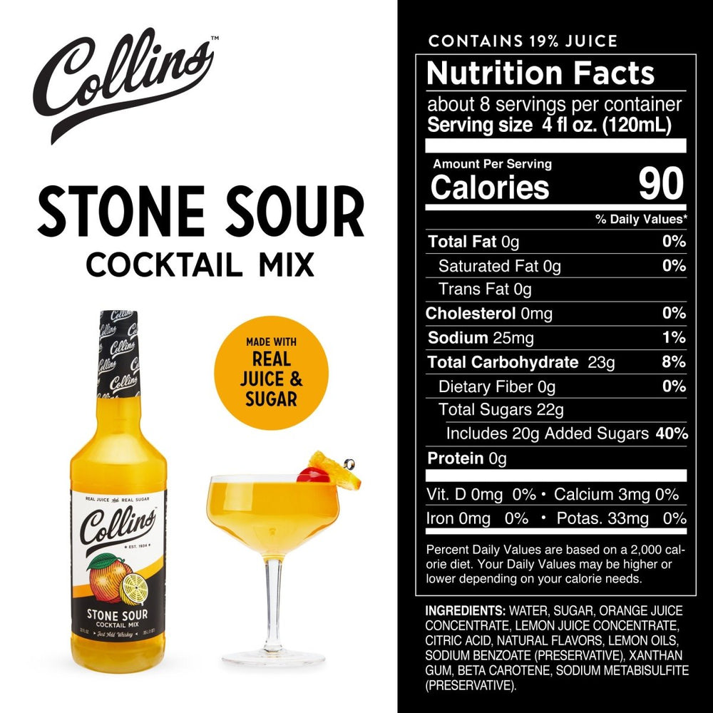 
                      
                        Collins Stone Sour Cocktail Mix, 32 oz - lily & onyx
                      
                    