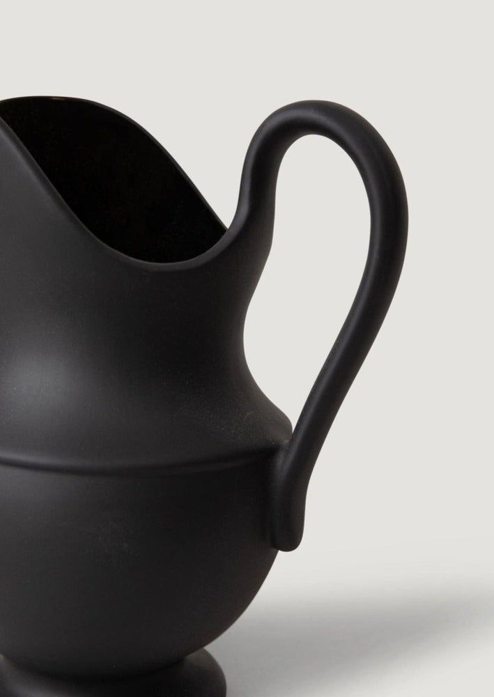 
                      
                        Sir/Madam Stoneware Pitcher Vase in Black, 9.75" - lily & onyx
                      
                    