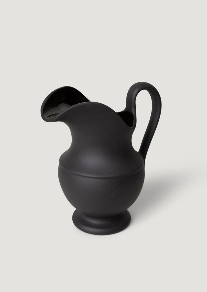 
                      
                        Sir/Madam Stoneware Pitcher Vase in Black, 9.75" - lily & onyx
                      
                    