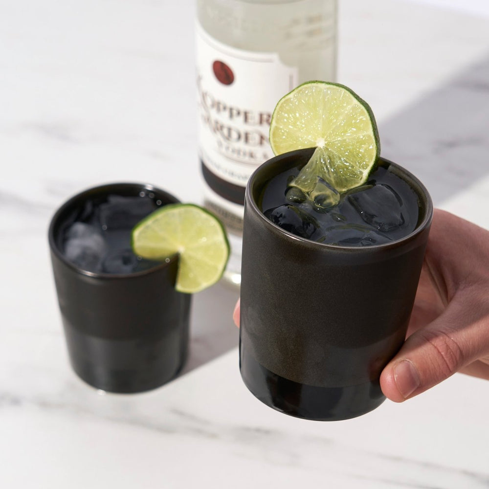 
                      
                        Viski Stoneware Tumblers in Black, Set of 2 - lily & onyx
                      
                    