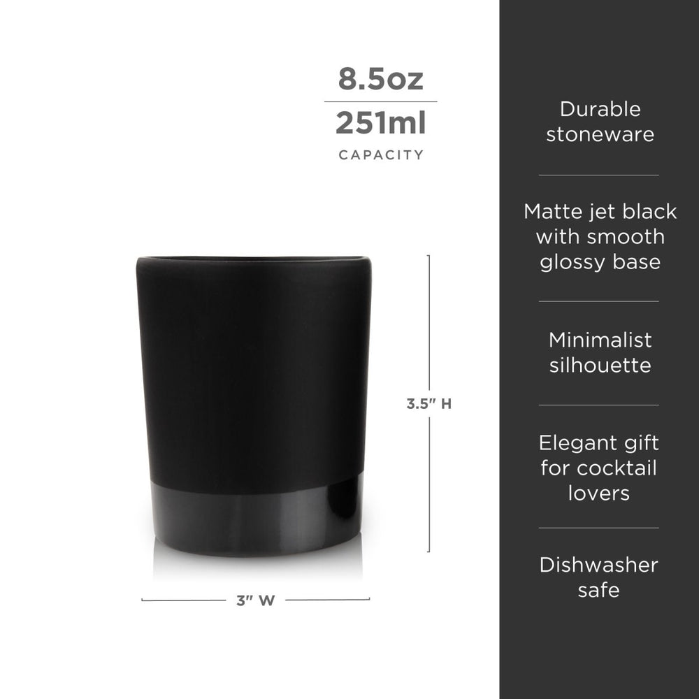 
                      
                        Viski Stoneware Tumblers in Black, Set of 2 - lily & onyx
                      
                    