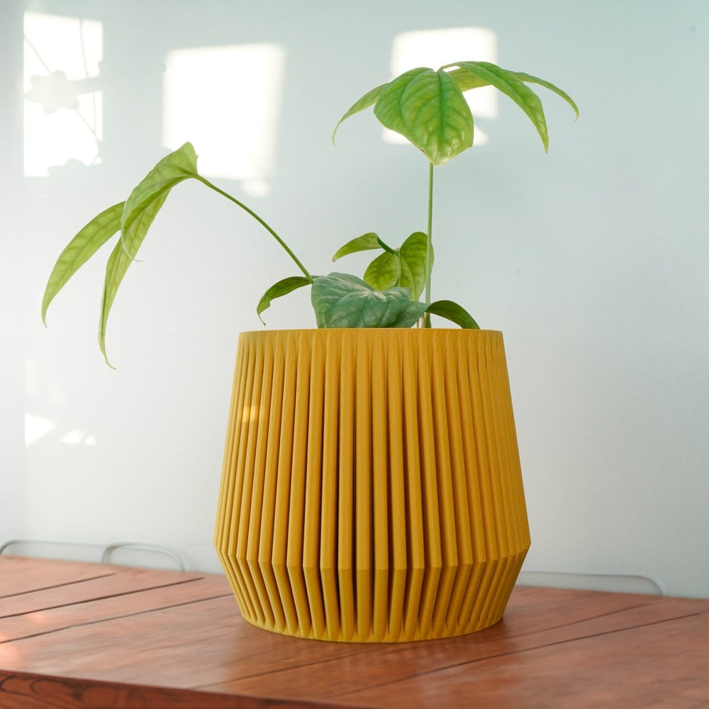 
                      
                        Rosebud HomeGoods Stratos Ribbed Modern Plant Pot with Drainage - lily & onyx
                      
                    