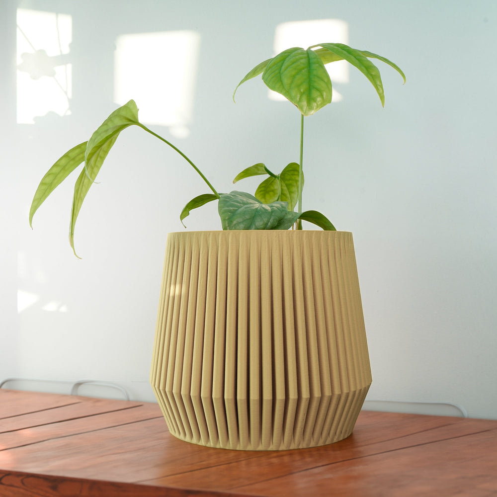 
                      
                        Stratos Ribbed Modern Plant Pot with Drainage
                      
                    