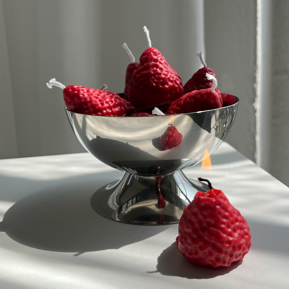 Scandles Strawberry Candles - 8 Pack - lily & onyx