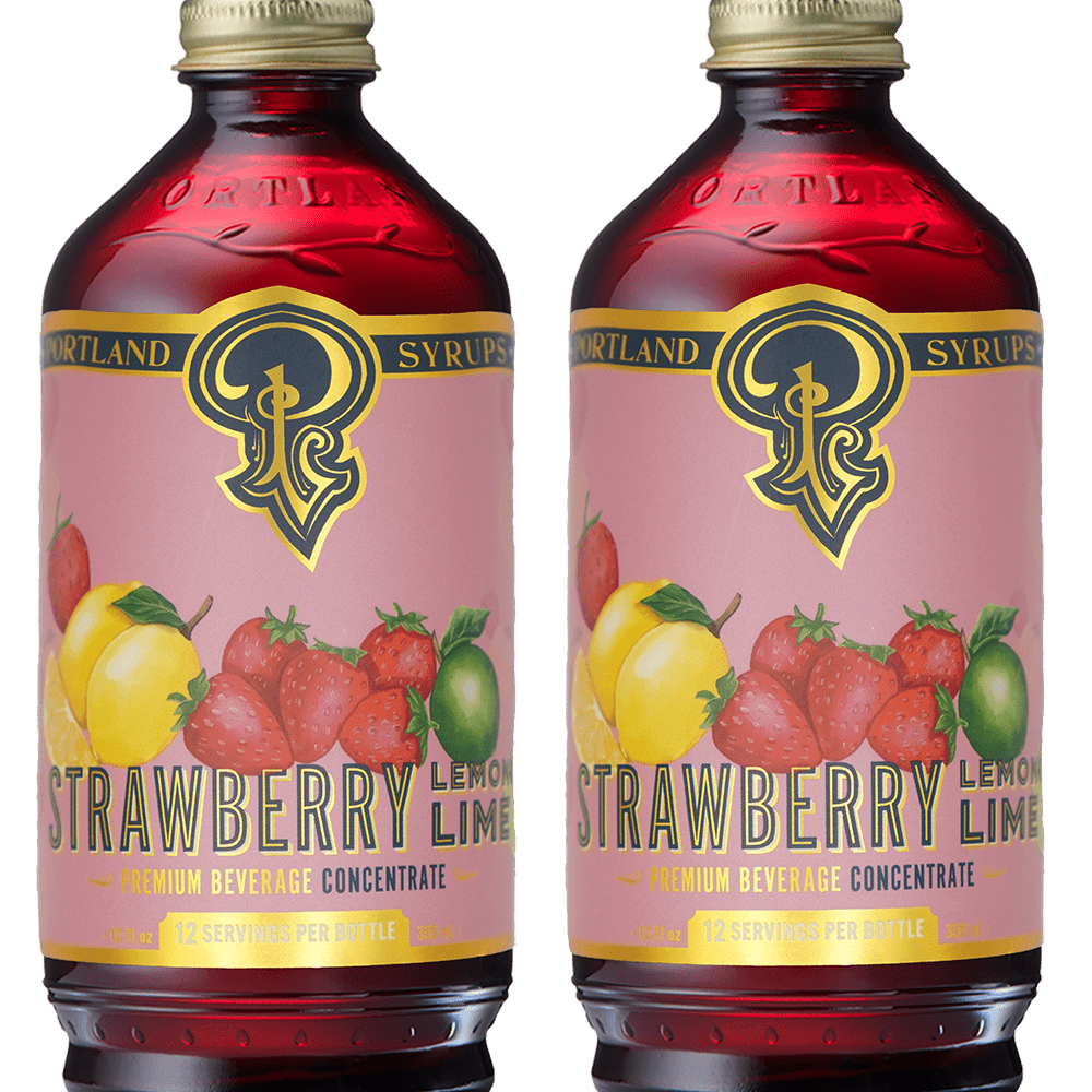 Portland Syrups Strawberry Lemon - Lime Syrup, 2 Pack - lily & onyx