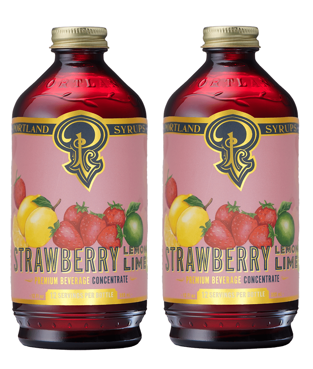 Portland Syrups Strawberry Lemon - Lime Syrup, 2 Pack - lily & onyx