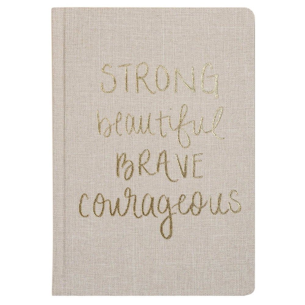 Sweet Water Decor Strong Beautiful Brave Courageous Fabric Journal - lily & onyx