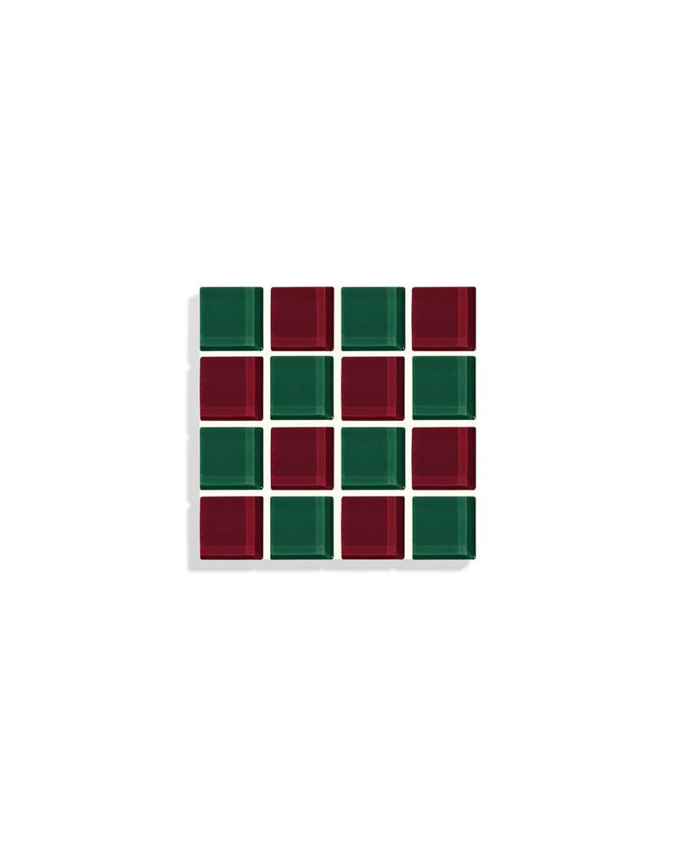 Subtle Art Studios Glass Tile Christmas Coasters - Handcrafted Holiday Night Design