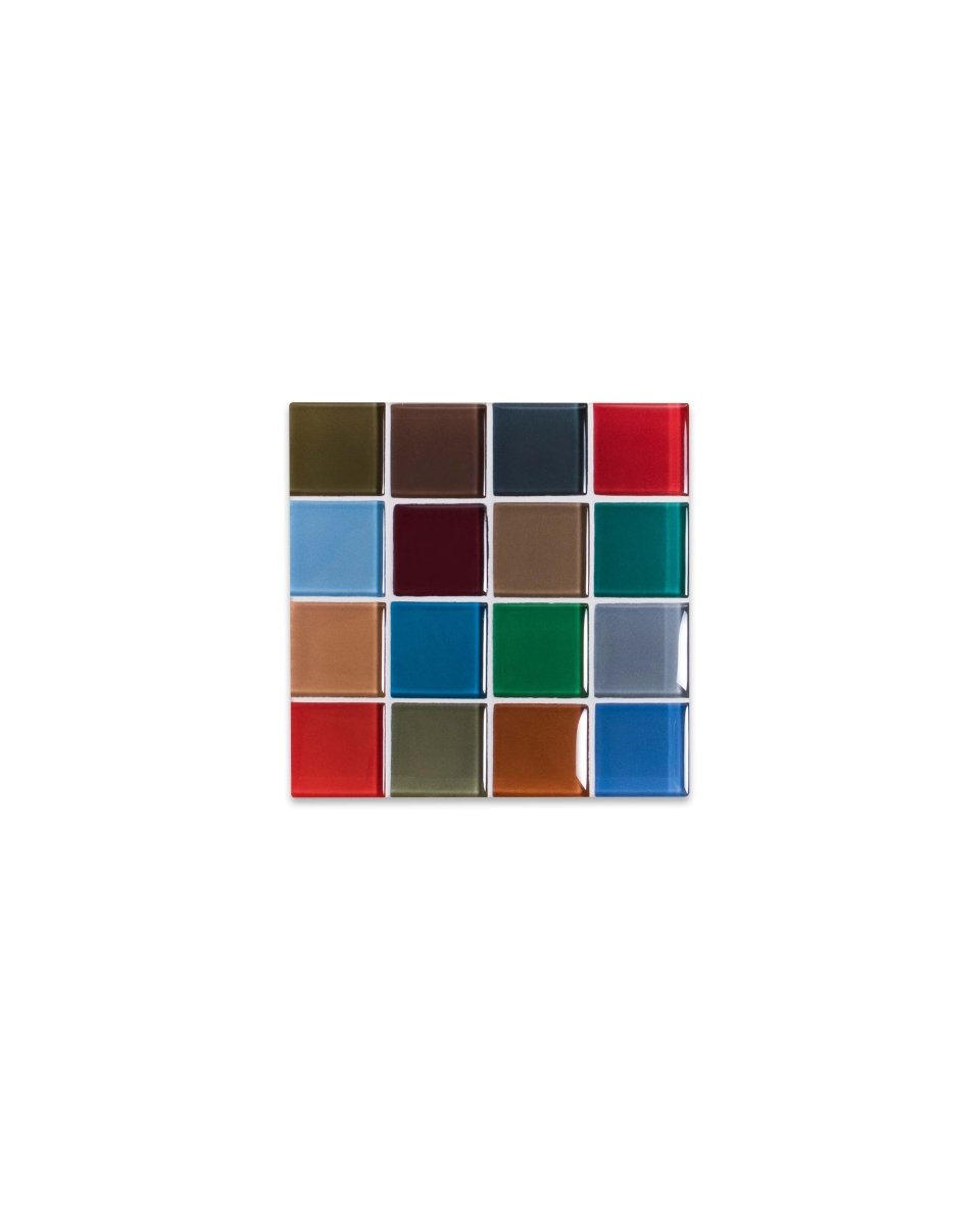 Subtle Art Studios Glass Tile Coaster Autumn Sprinkles | Handcrafted Heat - Resistant